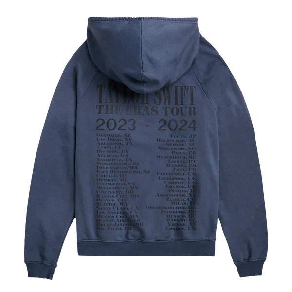 Taylor Swift The Eras International Tour Washed Blue Hoodie