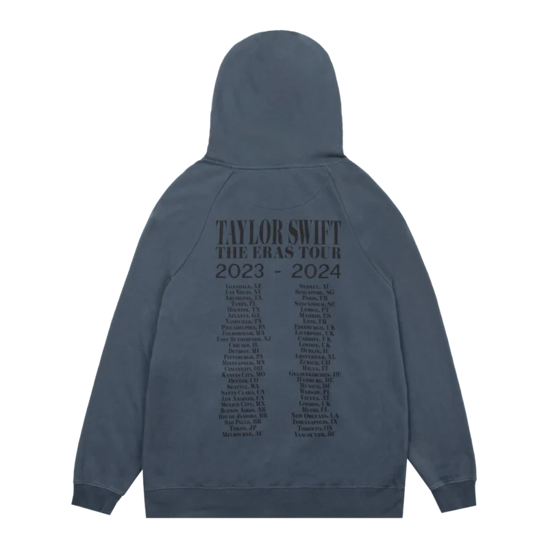 Taylor Swift The Eras II Tour Washed Blue Hoodie