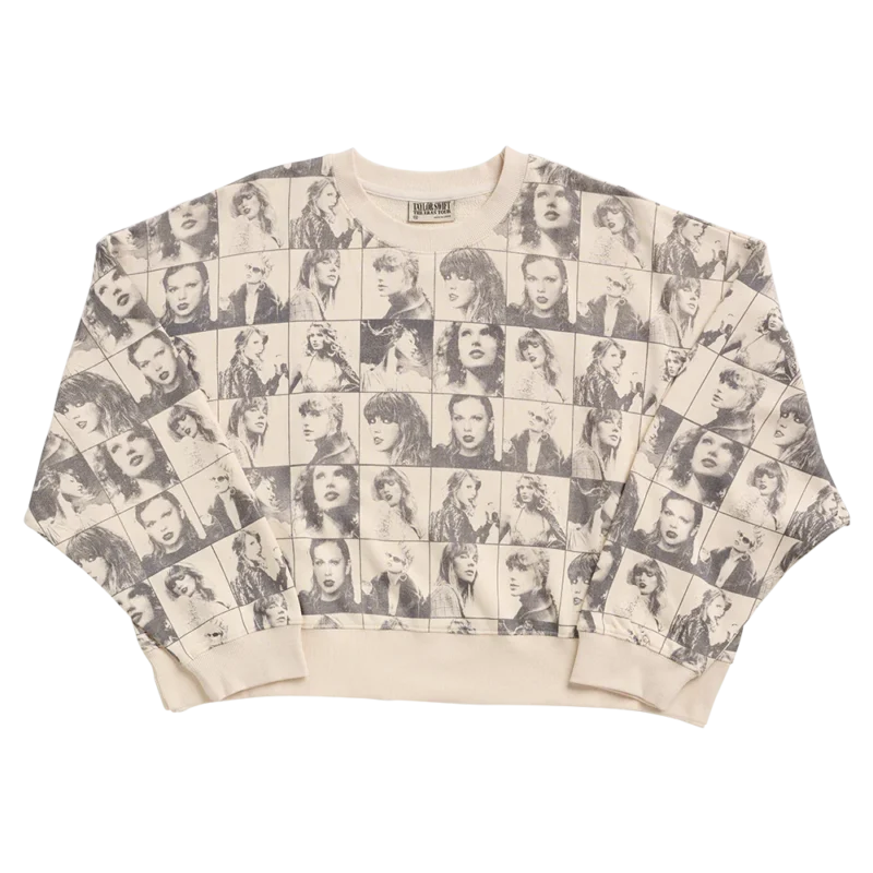 Taylor Swift The Eras Tour Cropped Beige Pullover