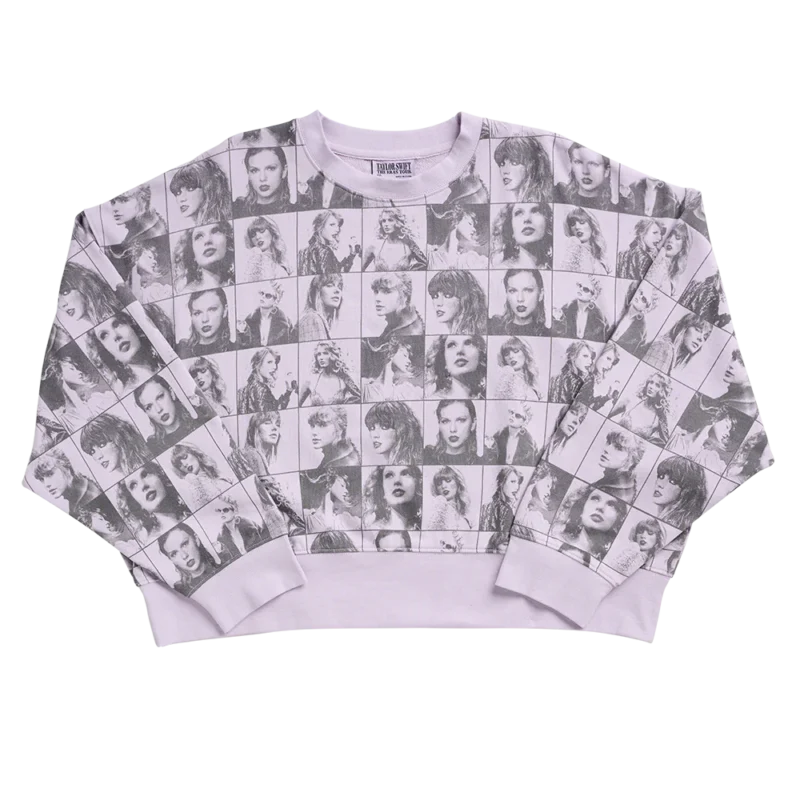 Taylor Swift The Eras Tour Cropped Lavender Pullover