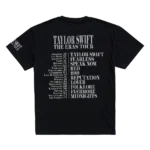 Taylor Swift The Eras Tour US Dates Black T-Shirt back