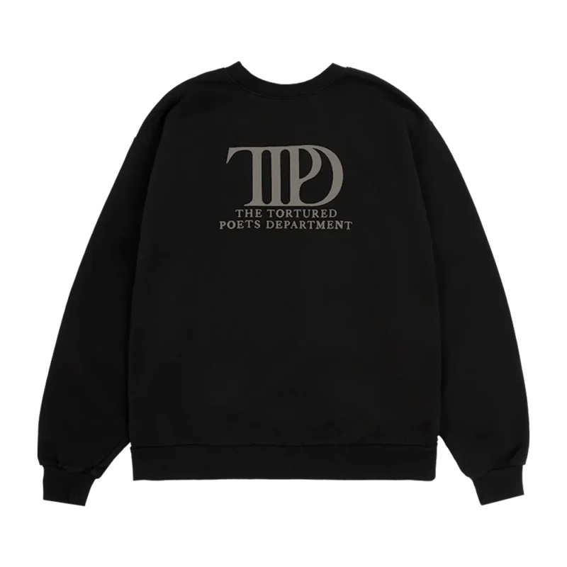 The Tortured Poets Department Black Crewneck