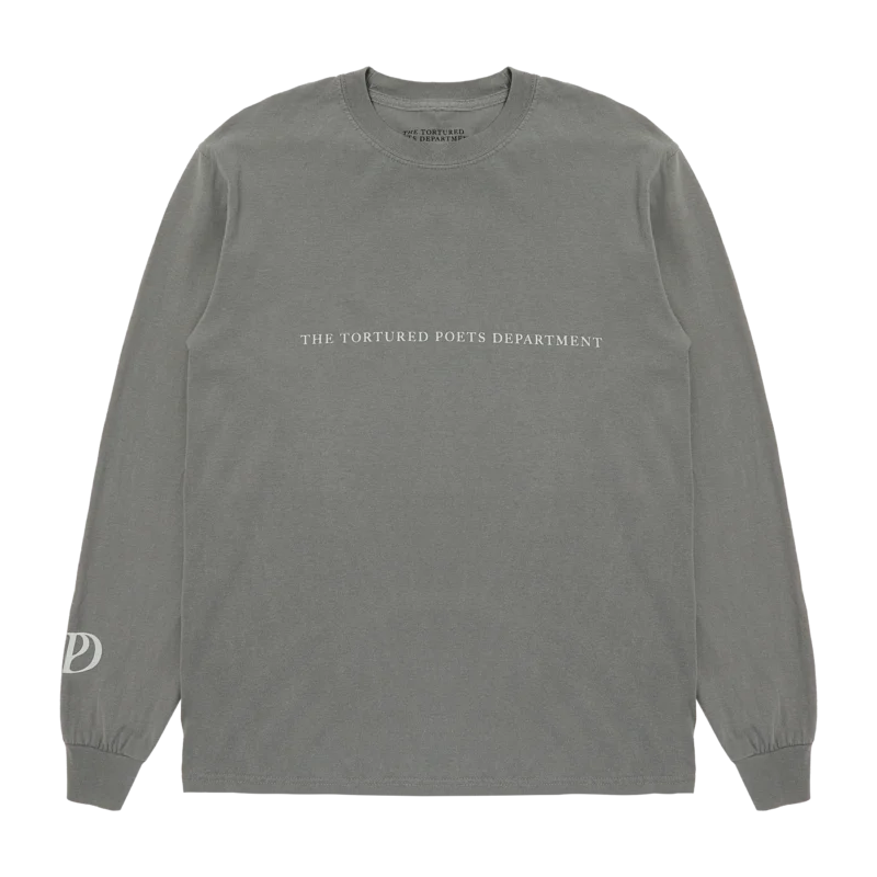 The Tortured Poets Department Gray Photo Long Sleeve T-Shirt