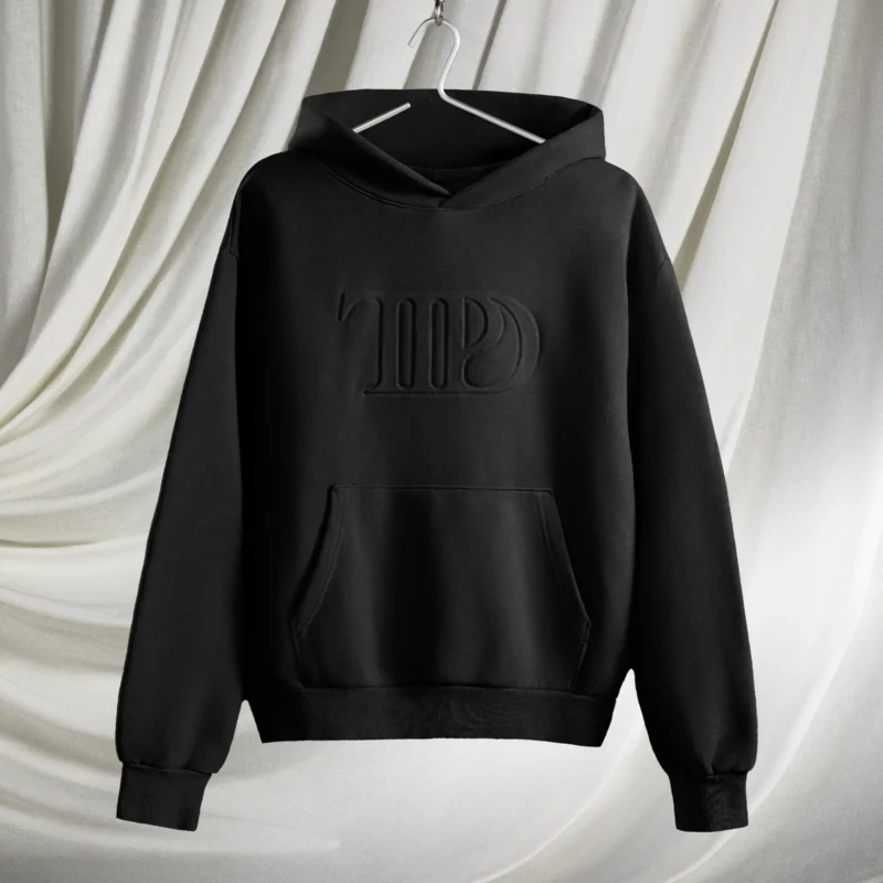 TTPD Black Embossed Hoodie