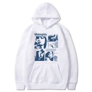 Taylor Swift Hoodie Midnights Album White Hoodie