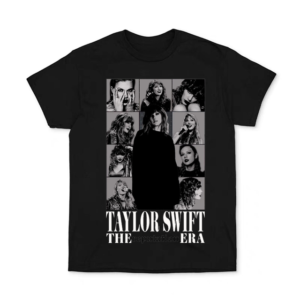 Taylor Swift T-Shirt Concert Printed Cotton Black T-Shirt