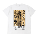 Taylor Swift T-Shirt Concert Printed Cotton White T-Shirt