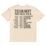 Taylor Swift The Eras International Tour Beige T-Shirt back