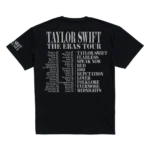 Taylor Swift The Eras International Tour Black T-Shirt back