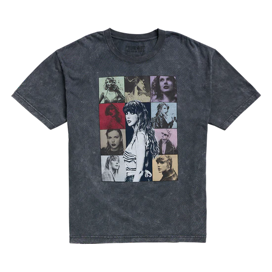 Taylor Swift The Eras International Tour Mineral Wash Gray T-Shirt