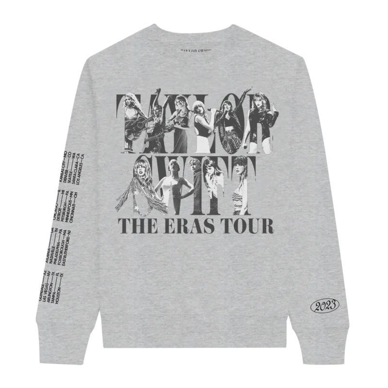 Taylor Swift The Eras Tour Gray Crewneck