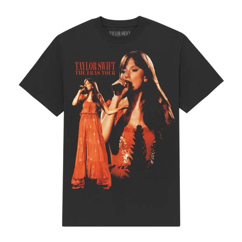 Taylor Swift The Eras Tour Photo Black T-Shirt