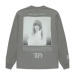 The Tortured Poets Department Gray Photo Long Sleeve T-Shirt back