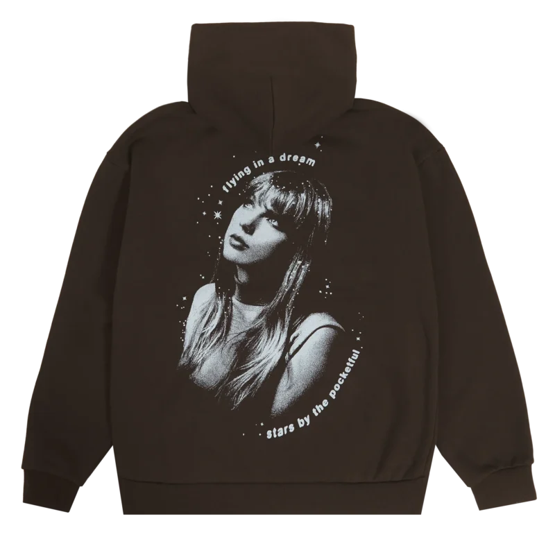 Taylor Swift Midnights Living In A Dream Brown Hoodie back